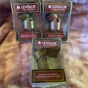 Lot of 3 Levolor Swivel Sockets Antique Bronze NWT